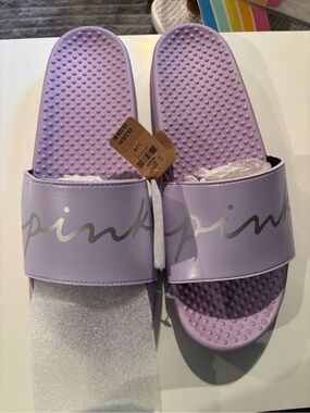 PINK Victoria's Secret Lilac Slide Sandals